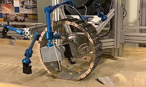 All-Metal Wheels of the VIPER Moon Rover Spin for 25 Miles in “High-Tech Sandbox”