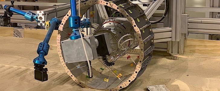 Massive VIPER Moon rover wheel put through its paces
