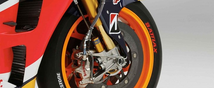 Repsol Honda MotoGP bike with Ohlins suspensions