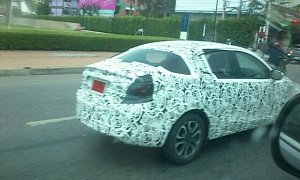 All-New 2015 Mazda2 Sedan Spied for the First Time in Thailand