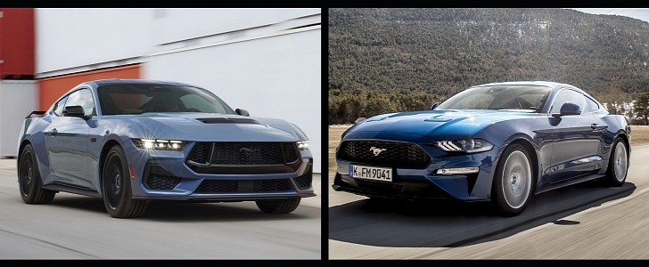 All-new 2024 Ford Mustang compared with its predecessor
