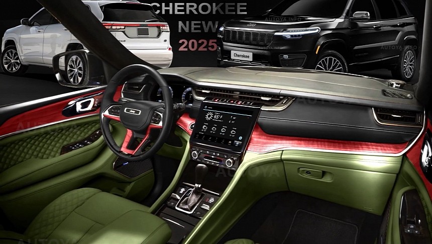 2025 Jeep Cherokee rendering by AutoYa Interior
