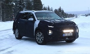 All-New Hyundai Santa Fe Caught Benchmarking the Volvo XC60 in Scandinavia