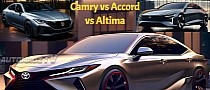 All-New Toyota Camry Meets Fresh Accord and Altima Foes Across Imagination Land