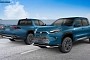 All-New, Virtual 2024 Toyota Pickup Looks Like a Unibody Grand Highlander Truck