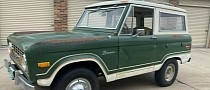 All-Original Green and White Top 1973 Ford Bronco Comes With Dents and Patina