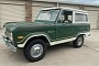 All-Original Green and White Top 1973 Ford Bronco Comes With Dents and Patina