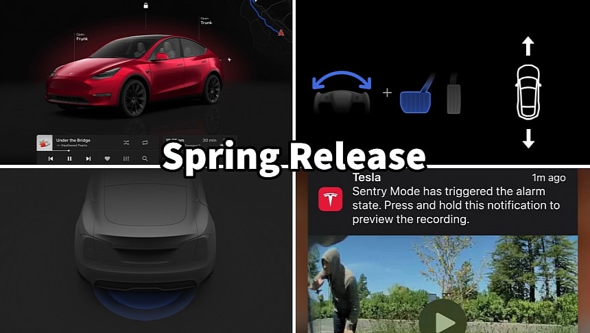 New features coming with Tesla's Spring Update