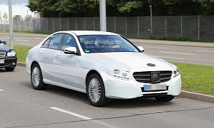 All-White W205 C-Class Spied in Germany