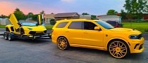 All-Yellow Durango Hellcat Is Probably the Most Obvious Lambo Aventador Hauler
