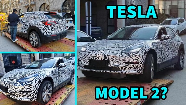 Alleged Tesla entry-level model testing mule spotted in China