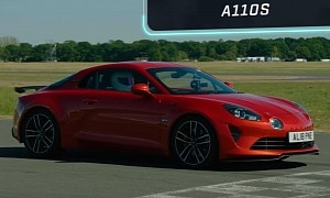Alpine A110 S Laps the Top Gear Test Track as Fast as the Ferrari 360 Challenge Stradale