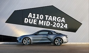 Alpine A110 Targa Reportedly Coming in 2024 With Two-Piece Metal Roof