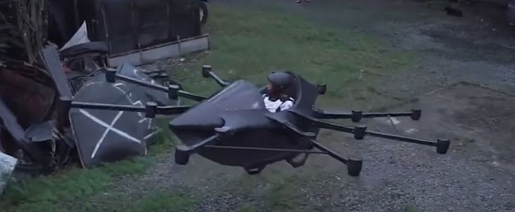 Kyxz Mendoza creates and tests his own flying car in the Philippines