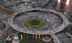 Amazing Circle Pedestrian Bridge in China