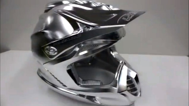 This aluminium helmet was CNC machined