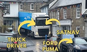 Amazon Driver of 33-Tonne Lorry Learns a Painful Lesson About the Likes of Google Maps