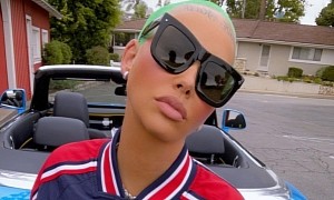 Amber Rose Casually Hangs Around Her Rolls-Royce Dawn Convertible