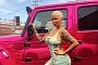 Amber Rose's Jeep Gets Chrome Pink Wrap Treatment