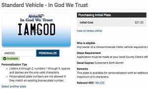 American Atheist Sues Kentucky Authorities For Refusing "IM GOD" License Plate