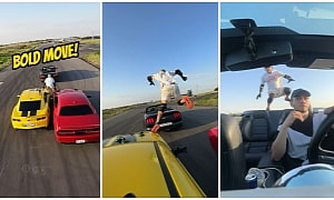 American Cars, Russian Insanity: Daredevil Pulls Off Sensational Jump