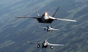 American F-22 Raptor Leading Polish F-16s Is What NATO Air Shielding Looks Like