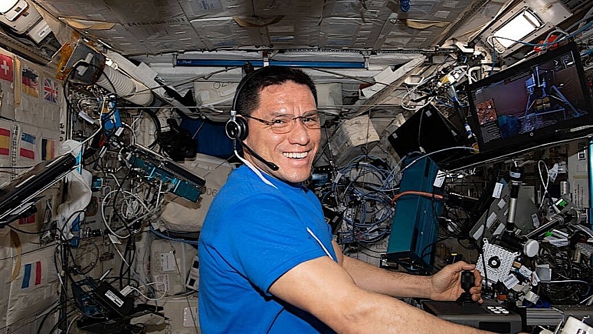 Astronaut Frank Rubio on the International Space Station