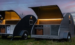 American Retro Caravans' “Teardrop” Trailer Reanimates Classic Airstream Design