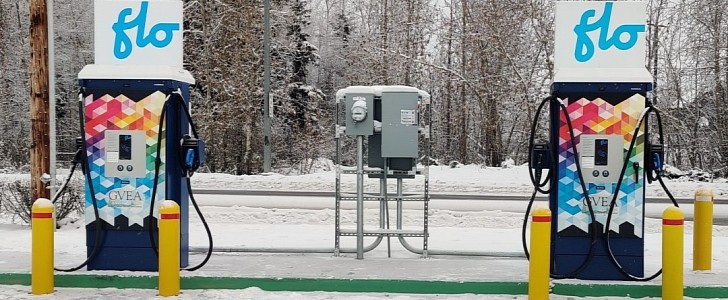 FLO unveiled its first fast EV chargers in Alaska, which are also the most northern ones in America.