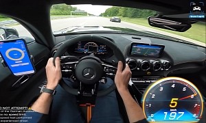 AMG GT Black Series Travels the Autobahn at 196 MPH, Matte 911 GT2 Doesn't Mind