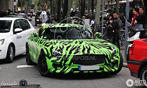 AMG GT (C190) With Nutty Camouflage Spotted in Barcelona