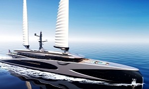 Amplitude Is a Futuristic Superyacht Concept With Massive Sail Wings for Fuel Efficiency