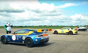 AMR V12 vs. AMR GT8 vs. AMR V8 Drag Race Is the Battle of Winged Aston Martins