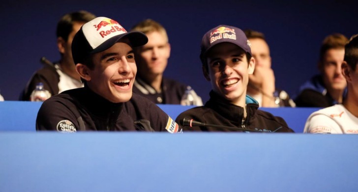 Brothers MArc and Alex Marquez at the FIM gala, 2014