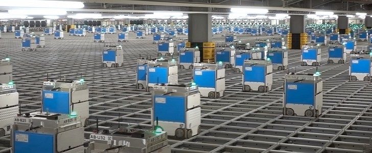 Ocado Automated Grocery Warehouse With Over 2,000 bots