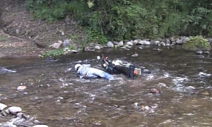 An Enduro Rider's Funny Crash in the River