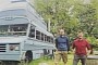 An Old American Bus With a VW Campervan on Top Is Off-Grid Luxury at Its Finest