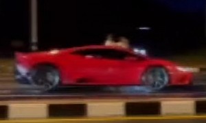 Unlucky Lamborghini Huracan EVO Gets Hit by a Pickup Truck