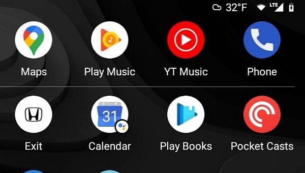 Android Auto weather info in the status bar