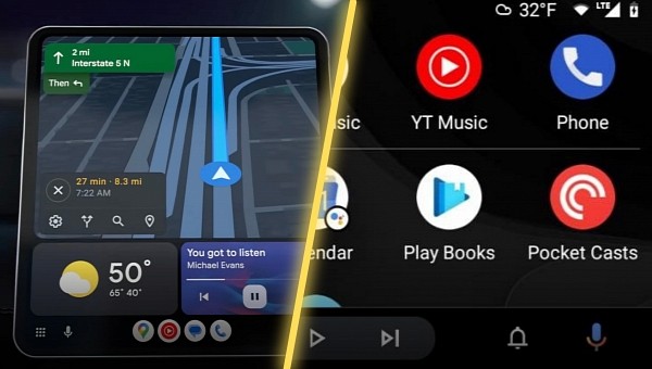 The weather information on Android Auto, the new and the old way