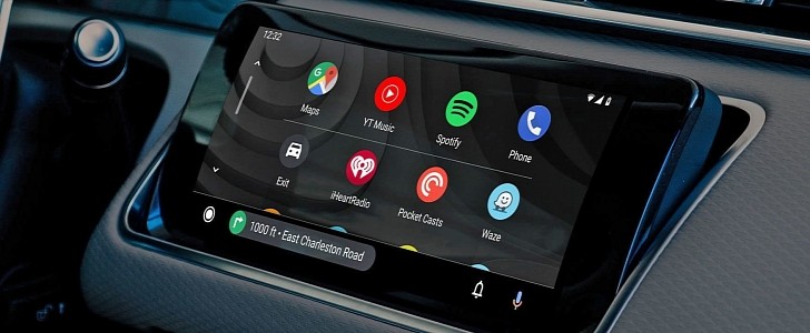 Android Auto home screen interface