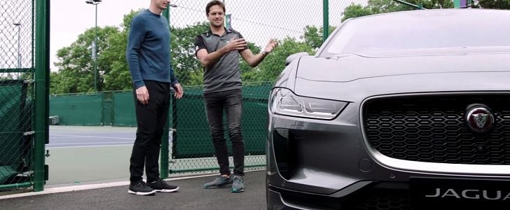 Andy Murray receives his first electric car, the Jaguar I-PACE