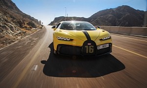 Andy Wallace and Bugatti Chiron Pur Sport Pair Up on a Curvy Mountain Road
