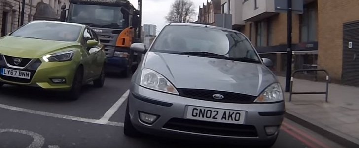 Driver of Ford Focus rams into cyclist in London road rage incident