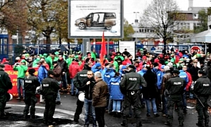 Angry Ford Workers Protest Job Cuts in Germany
