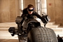 Anne Hathaway as Catwoman Riding the Bat-Pod in The Dark Knight Rises