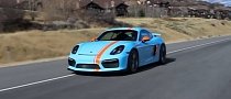 Anonymous Gulf Livery Porsche Cayman GT4 Looks Mind-Blowing, Has Matching Key