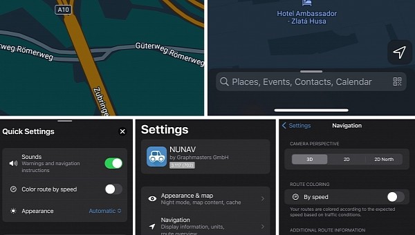 NUNAV Navigation on iPhone