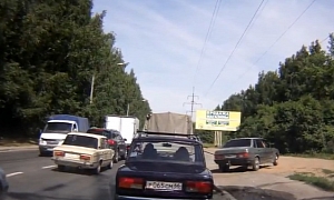 Another Russian Driver Fails at Taking Shortcut