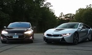 Another Stupid Comparison Pits the Model S against the BMW i8